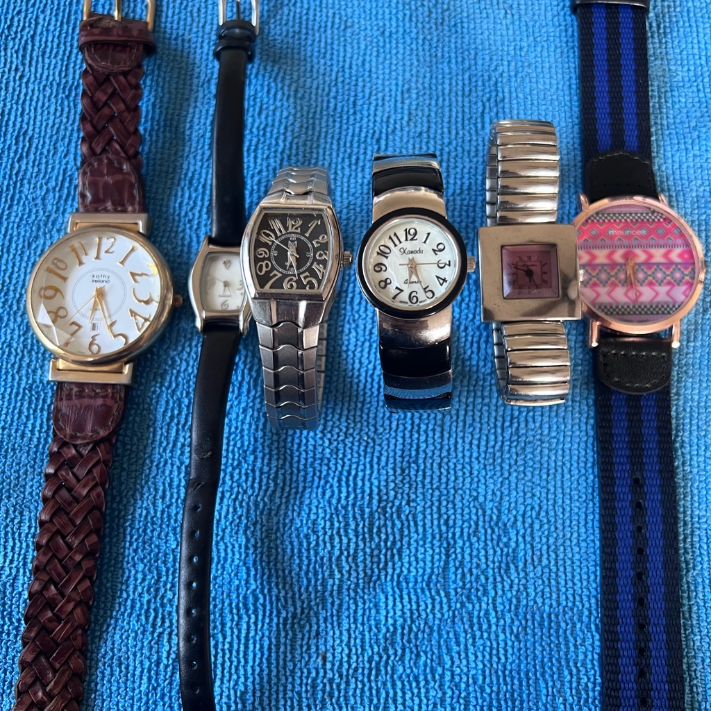 Lot Of 6 Assorted Stylish Lady’s Watches Collection Valued ~200$ All Working